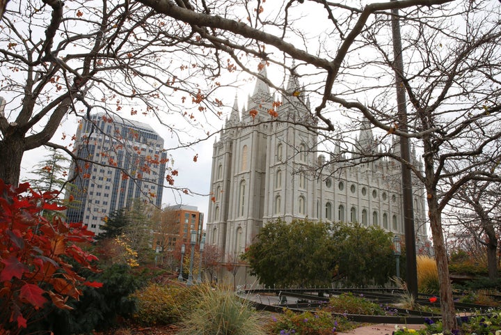 The historic Salt Lake Mormon Temple is shown here on Temple Square on November 1, 2016 in Salt Lake City, Utah.