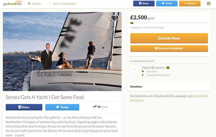 <strong>A 'frivolous' GoFundMe page has been set up by a Tate member of staff</strong>