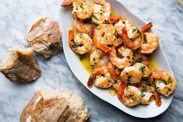 <p>After deveining a bunch of shrimp, your reward is <a rel="nofollow" href="http://www.bonappetit.com/recipe/shrimp-scampi?mbid=synd_huffpotaste" target="_blank">SCAMPI</a>!</p>