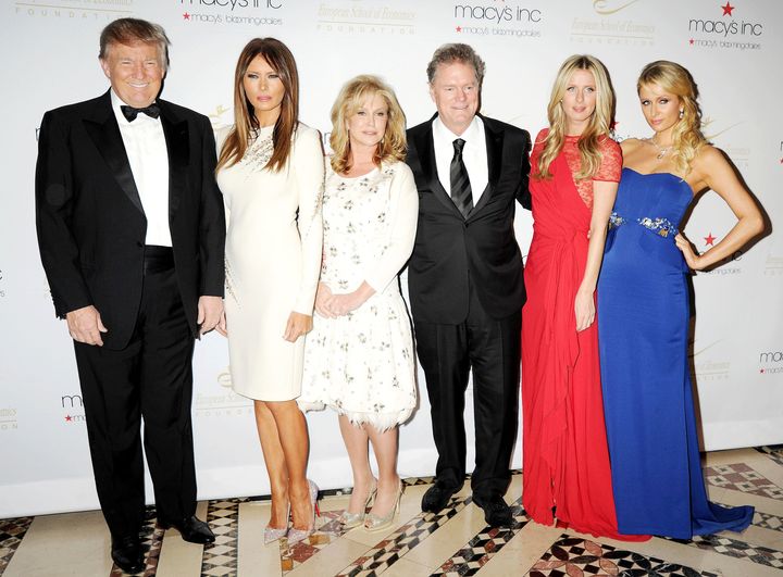 The Trump and Hilton families in 2012