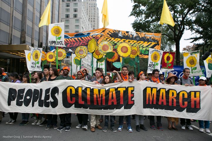 Young people band together at last year’s Climate March to promote a healthy planet.