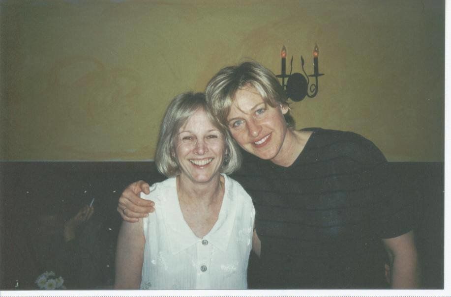 Tracy Newman and Ellen DeGeneres during the making of "The Puppy Episode."