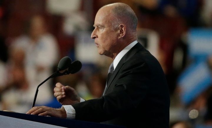 President Donald Trump has given climate change denial "a bad name," said Gov. Jerry Brown.