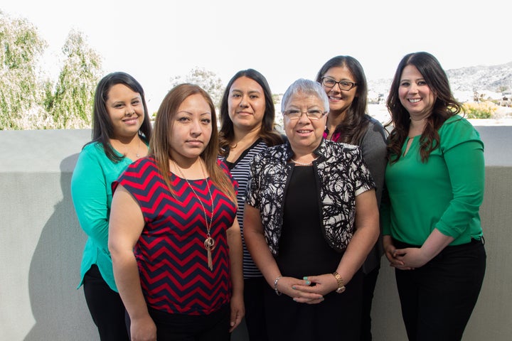 Valentina Hernandez (back row, second from right) with staff from Mountain Park Health Center, the Mayo Clinic and Sangre Por Salud, a blood biobank that aims to include more Latino patients in medical research.