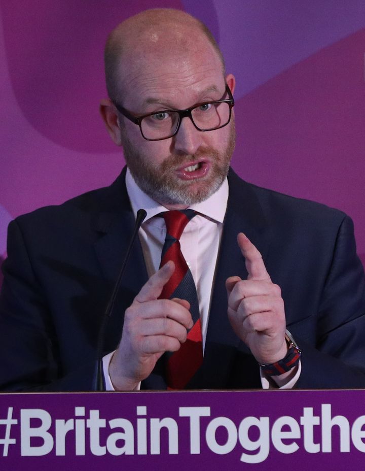 UKIP leader Paul Nuttall speaking at his party's election launch