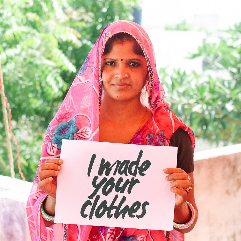 Local artisan partner in India upcycles and overdyes saris, turning them into hand-stitched scarves.