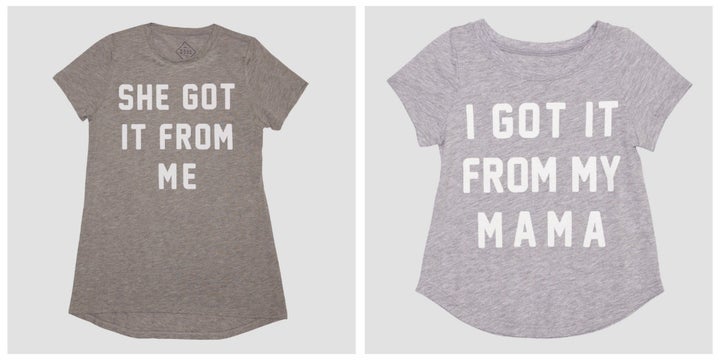 $12.99 and $6.99, <a href="http://www.target.com/p/women-s-got-it-short-sleeve-t-shirt-heather-grey/-/A-52405579" target="_blank">here</a> and <a href="http://www.target.com/p/toddler-girls-got-it-short-sleeve-t-shirt-heather-grey/-/A-52405554" target="_blank">here</a>