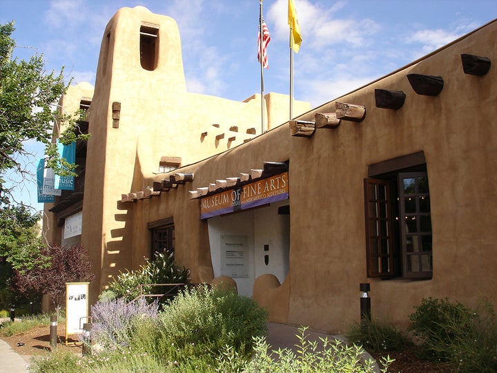 <p>New Mexico Museum of Art façade. New Mexico Museum of Art.</p>