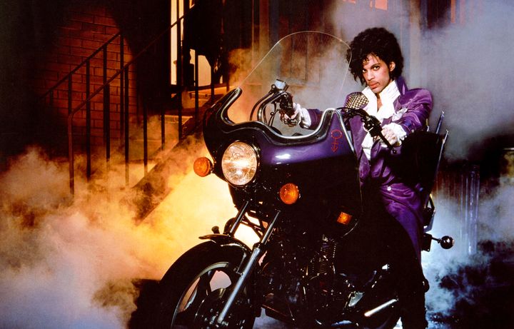 Prince on the movie poster for "Purple Rain." 