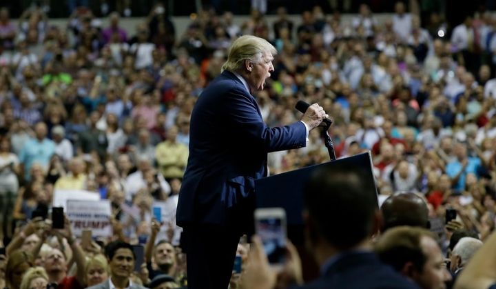 President Trump speaks at a rally in Phoenix, Arizona