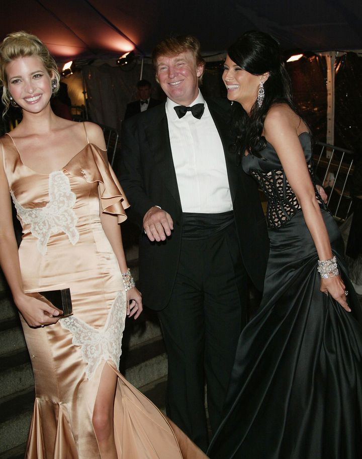 President Trump and his then-girlfriend Melania at the gala with Ivanka in 2004.