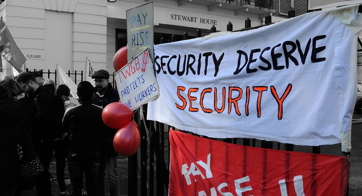<strong>'Security Deserve Security': a protest against so-called 'short hours' contracts this week</strong>