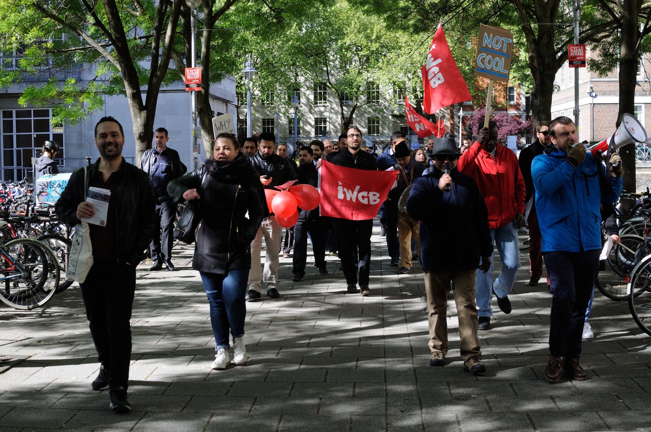 Workers protested the use of 'short hours' contracts by Cordant this week