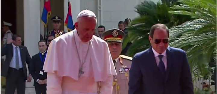 Pope Francis and Egyptian leader Abdul Fattah Al-Sisi