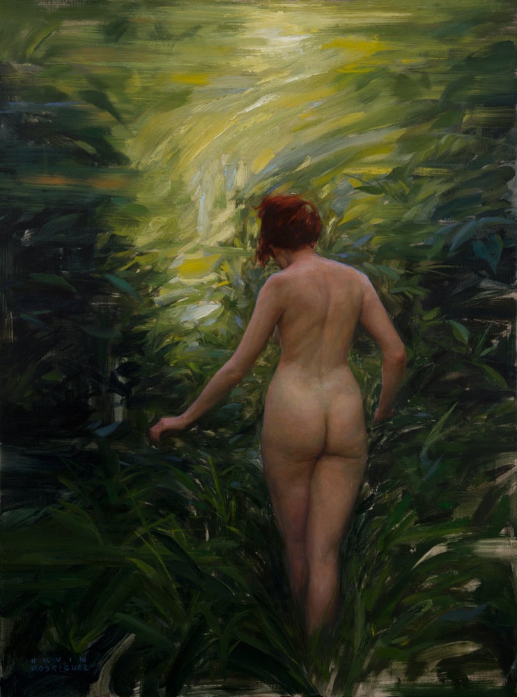 <em>Into the Woods</em>, Oil on Linen, 40”x30”, 2015