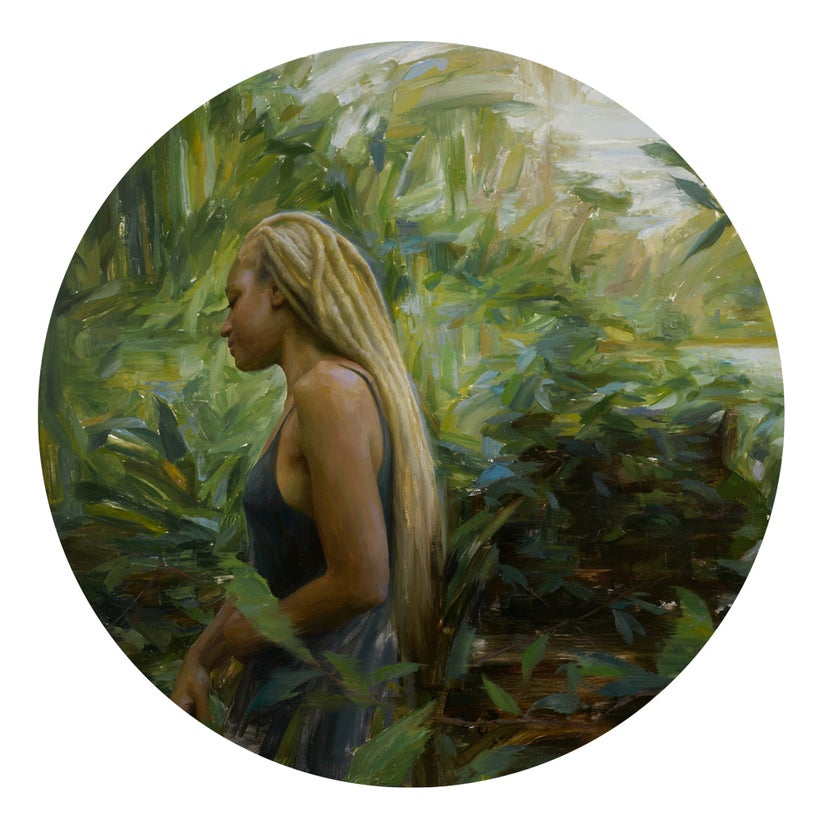 <em>Untitled No.1</em>, Oil on Panel, 30” Diameter, 2016