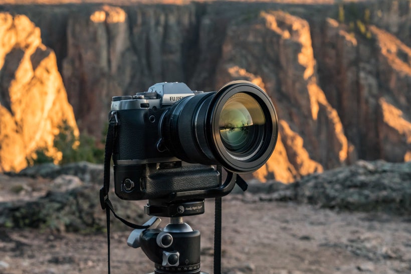 Fujifilm X-T1 set up for timelapse.