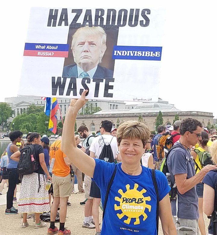 Suzanne Stern of Williamsburg, Virginia at the Peoples Climate March in D.C., April 29, 2017