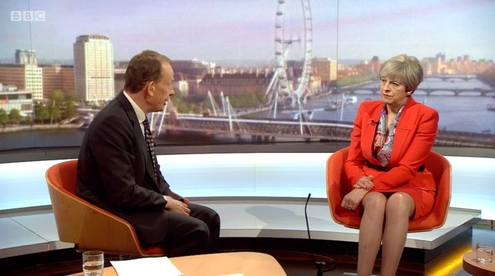 Andrew Marr quizzes Theresa May over reports nurses are using food banks.