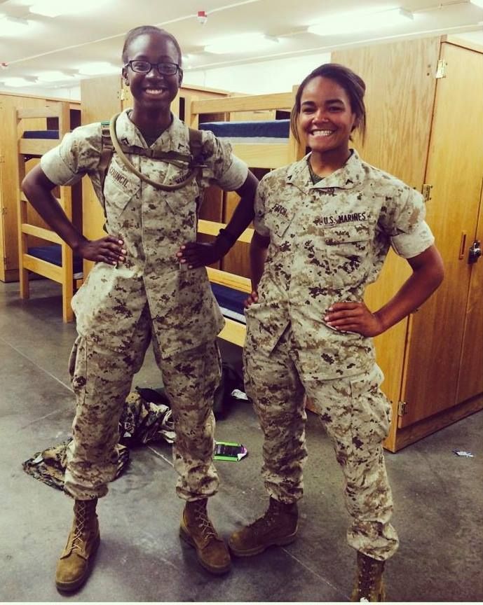 Vishna Council (left), a WPSA alumnae, is enlisted in the U.S. Marine Corps. She is currently deployed in Jacksonville, North Carolina after spending two years in Japan. 