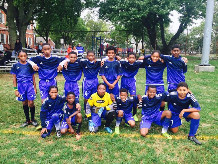 West Philadelphia Soccer Academy's U13 team. The program’s U8 team were crowned Philadelphia Park & Recreation Indoor Soccer league champions last month. 