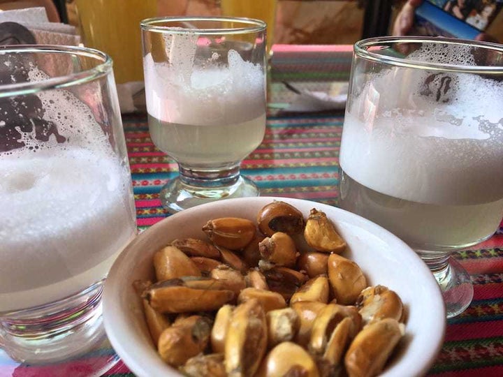 Toasted corns instead of peanuts in Peru!