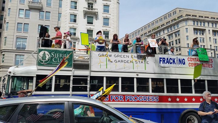 Bus for Progress at the Peoples Climate March, April 27, 2017, Washington, D.C.