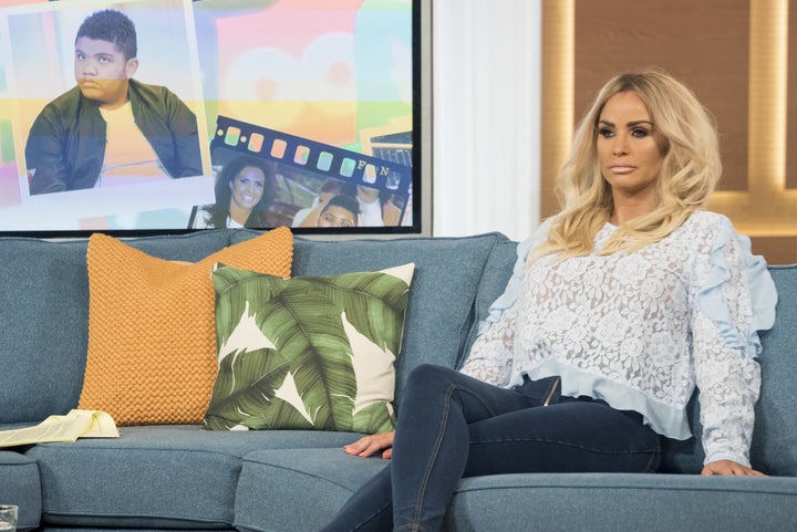 Katie Price on 'This Morning' last week