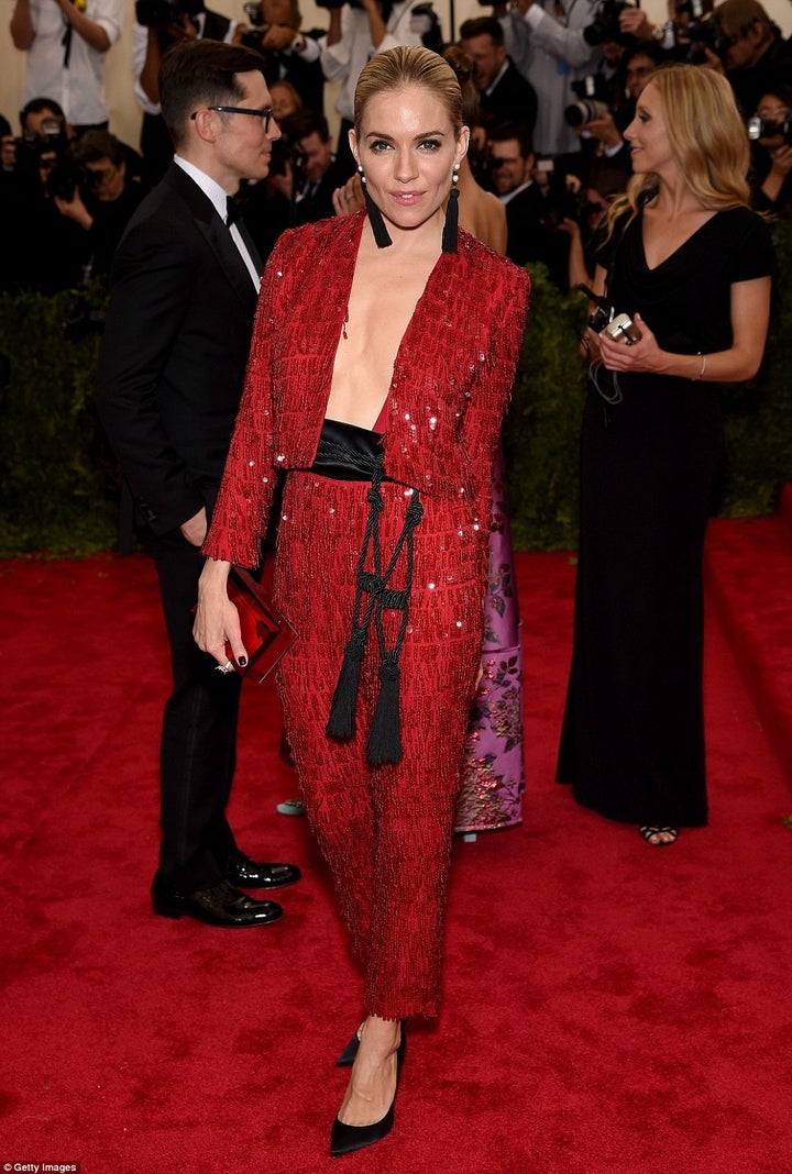 <p>Sienna Miller in Thakoon, 2015.</p>