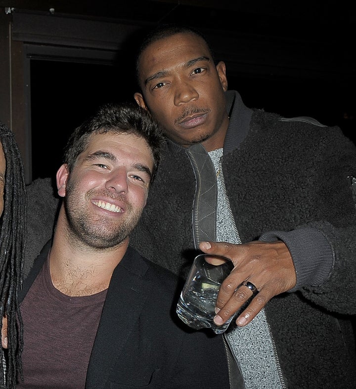 Fyre Festival organizers Billy McFarland and Ja Rule pose together at PHD Terrace Dream Midtown on December 14, 2016 in New York City.