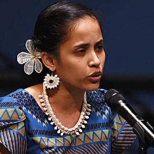 <p>Poet Kathy Jetñil-Kijiner</p>