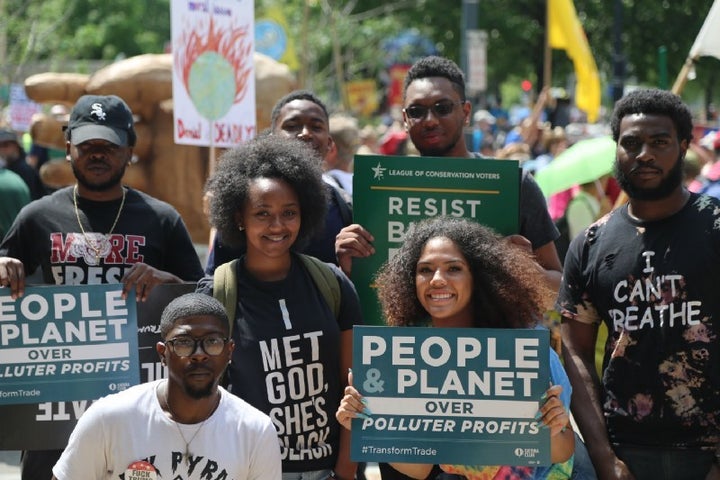 A group of students from Morehouse College, Spelman College and the University of Georgia (left to right): Caleb Smiley, Canaan Gary, Asha Williams, Michael Allen, Trevonn Gyles, Kaylah Oates-Marable and Montrael Green