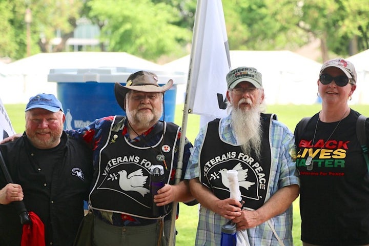 A group of veterans (left to right): Daniel Saint, Lars Prip, David Soumis and Sarah Mess