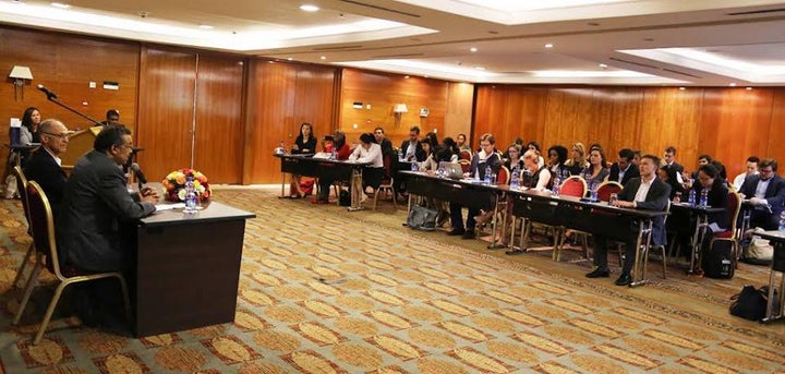 Dr Tedros addressing Wharton students. 