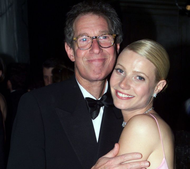 Bruce Paltrow hugs daughter Gwyneth at the Governor's Ball following the 71st annual Academy Awards in 1999.