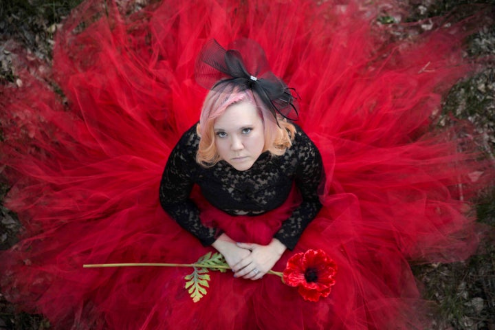 Hamilton wore a red tutu skirt to represent a poppy, a flower with a powerful meaning for her. 