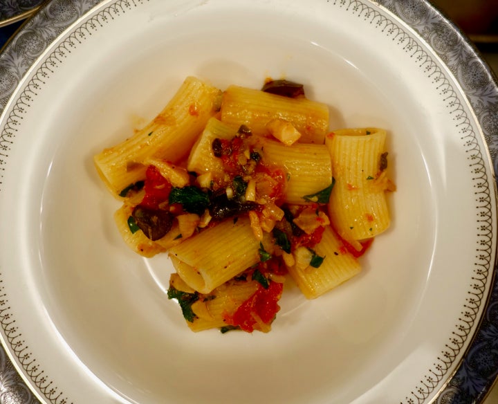 <p>Rigatoni with salt cod - baccalà</p>