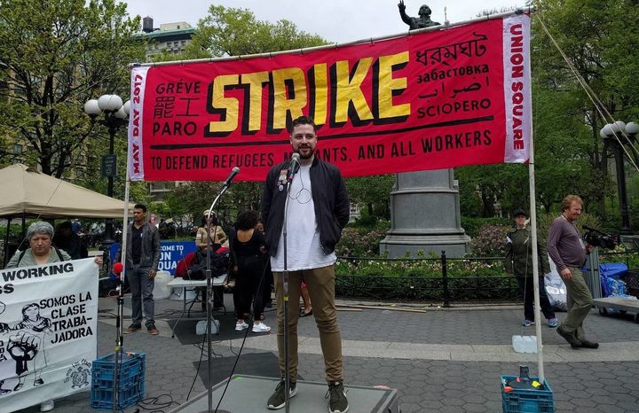 The May Day rally in Union Square.