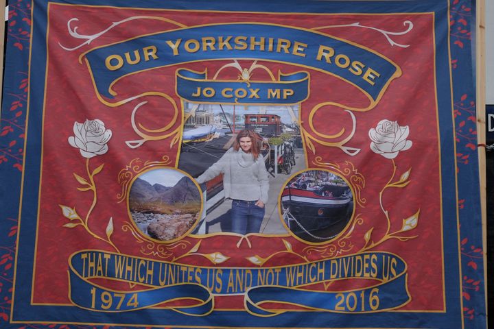 A banner at last year's memorial event.