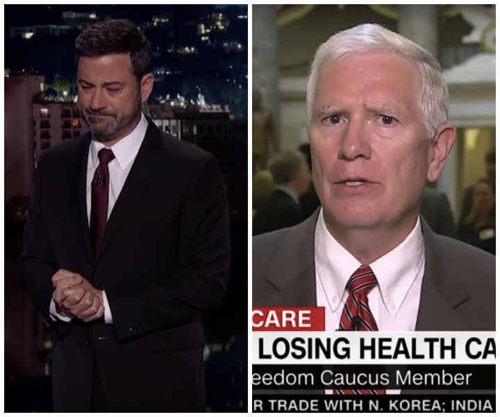 Late-night host Jimmy Kimmel and Rep. Mo Brooks (R-Ala.) have very different views on what kind of country they want to live in.