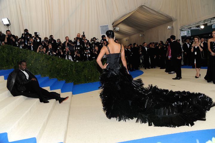 Diddy Takes A Seat On The Steps At Met Gala, Becomes A Meme Machine ...