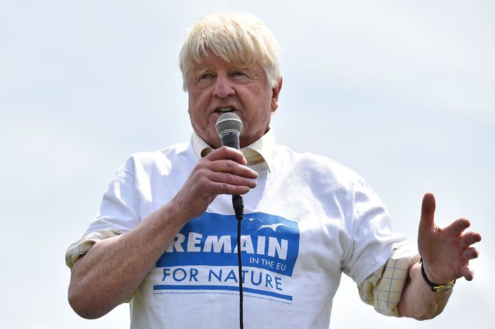 Stanley Johnson at a Remain rally just before the referendum