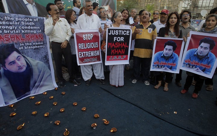 Mohammad Mashal Khan, a student, in Karachi, Pakistan, was killed recently over alleged blasphemy, drawing nationwide condemnation.