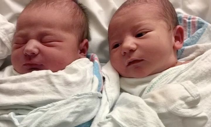 A mathematician at Brookdale Community College said the odds of twin sisters giving birth on the same day <a href="http://www.phillyvoice.com/south-jersey-twin-sisters-give-birth-baby-boys-same-day/" target="_blank" role="link" class=" js-entry-link cet-external-link" data-vars-item-name="are roughly 8 in 100,000" data-vars-item-type="text" data-vars-unit-name="5907a2f7e4b02655f83f7ade" data-vars-unit-type="buzz_body" data-vars-target-content-id="http://www.phillyvoice.com/south-jersey-twin-sisters-give-birth-baby-boys-same-day/" data-vars-target-content-type="url" data-vars-type="web_external_link" data-vars-subunit-name="article_body" data-vars-subunit-type="component" data-vars-position-in-subunit="2">are roughly 8 in 100,000</a>.