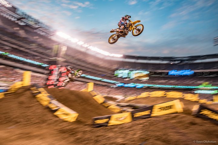 Justin Barcia had one of his better races of the year in MetLife Stadium. Born in NJ, the Autotrader/JGR/Suzuki rider had his fair share of local fans cheering him on.