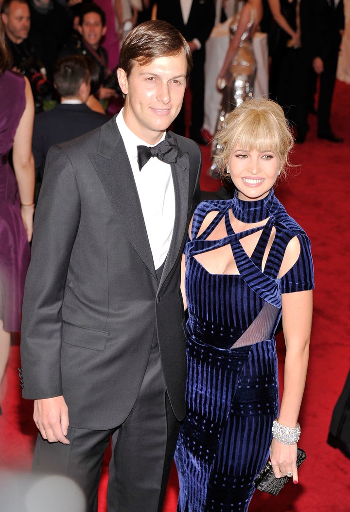 Jared Kushner (L) and Ivanka Trump attend the 'Schiaparelli And Prada: Impossible Conversations' Costume Institute Gala at the Metropolitan Museum of Art on May 7, 2012 in New York City.