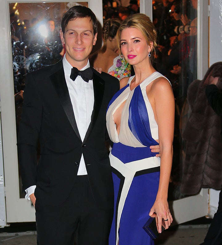 Ivanka Trump and Jared Kushner are seen on February 11, 2015 in New York City.