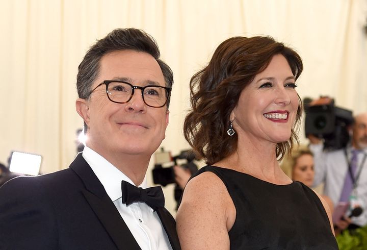 Stephen Colbert and Evelyn McGee-Colbert at the Met Gala. 