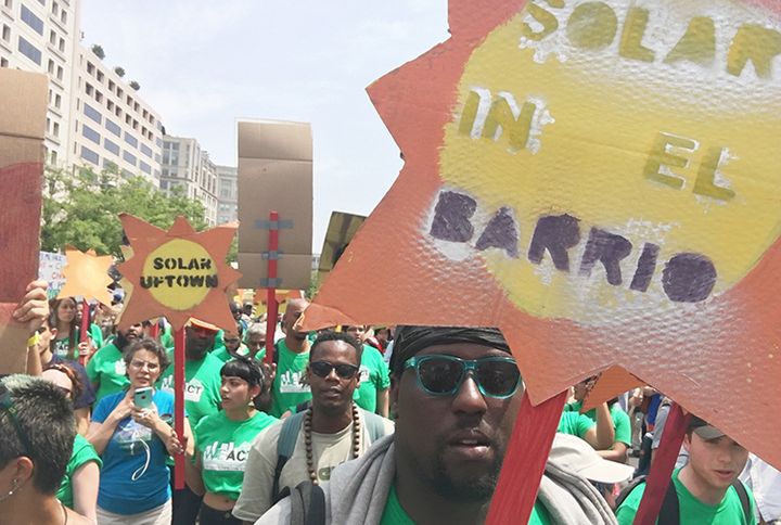 <p>WE ACT for Environmental Justice marches at the 2017 People’s Climate March in Washington D.C. </p>