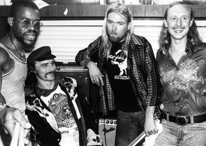 From left to right: Jai "Jaimoe" Johnny Johnson, Dickey Betts, Greg Allman, Butch Trucks.